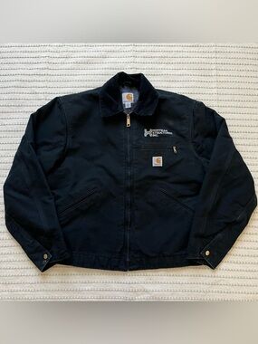 Vintage Carhartt J001 Detroit black canvas workwear jacket